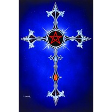 WATERMARK GREETING CARD PENTAGRAM CROSS